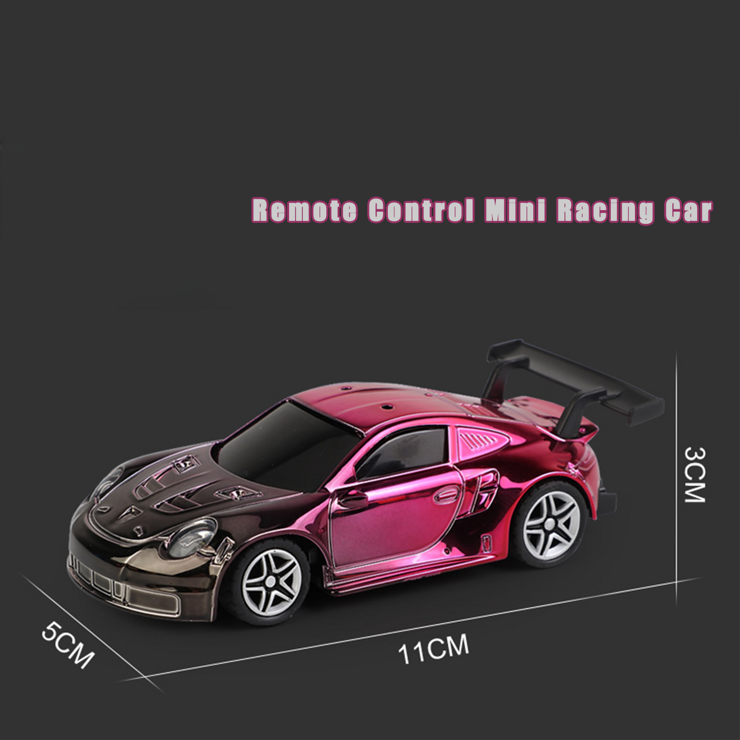RC-Rennwagen im Maßstab 1/43, LED-Leuchten, RTR, Mini-Spielzeug, ferngesteuertes Elektroauto, lackiert und montiert für Multiplayer-Spiele