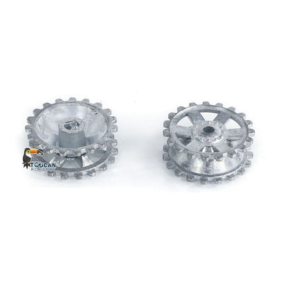 1Pair Metal Sprockets Driving Wheel Road Wheels Idler for HengLong 1/16 RC Battle Tank 3858 3859 German Panzer IV F F2 Military Armored Car Toy