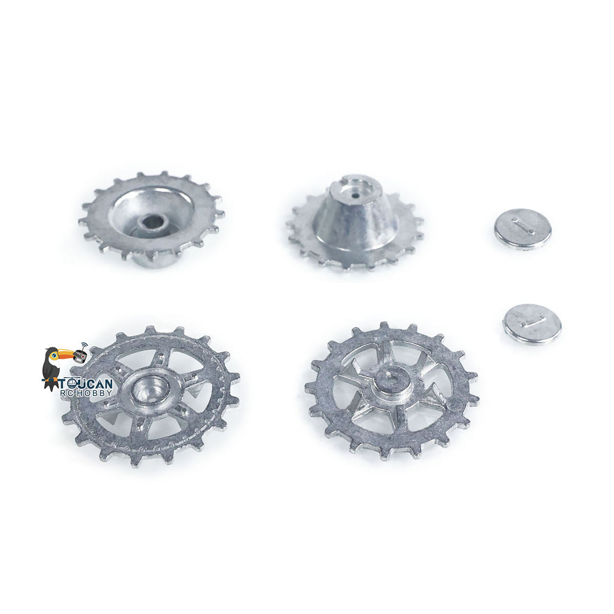 TOUCAN RC HOBBY Metal Idler Wheel Sprockets Driving Wheel for HengLong 1/16 RC Battle Tank 3869 3879 German Panther G Jadpanther Military Armored Toy