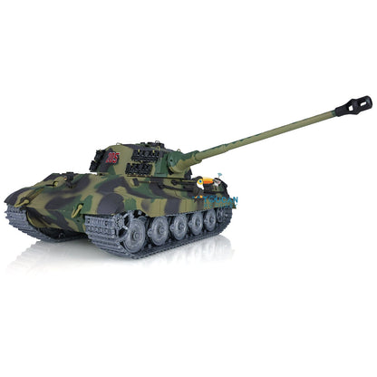 Henglong 1/16 7.0 Customized 3888A King Tiger RTR RC Tank Barrel Recoil FPV 360 Degree Turret IR BB Smoke Metal Road Drive Idler Wheels Tracks Gearbox