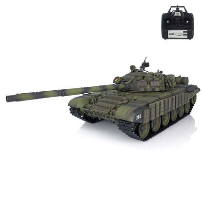 Henglong 1/16 7.0 Plastic 3939 T72 RTR RC Tank Model BB Unit Infrared Combat Smoke Sounds Lights Metal Road Wheel Suspension