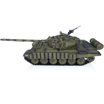Henglong 1/16 7.0 Plastic 3939 T72 RTR RC Tank Model BB Unit Infrared Combat Smoke Sounds Lights Metal Road Wheel Suspension