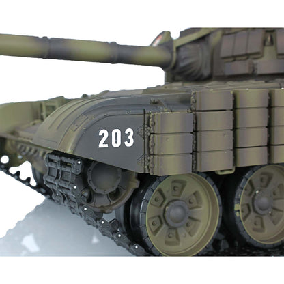 Henglong 1/16 7.0 Plastic 3939 T72 RTR RC Tank Model BB Unit Infrared Combat Smoke Sounds Lights Metal Road Wheel Suspension