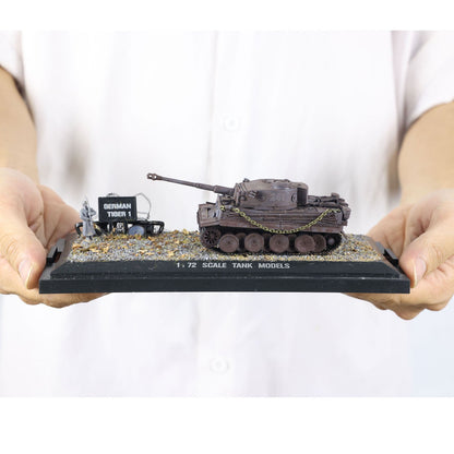 Henglong 1/72 Plastic German Tiger I 3818 Static Tank Without Electronic System for Armored Vehicle Collector Enthusiasts