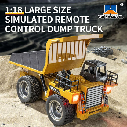 TOUCAN RC HOBBY HUINA 1/18 1533 1:18 RC Dump Truck Remote Control Tipper Car 24G Vehicles Toys Assembled and Painted Hobby Model Gift