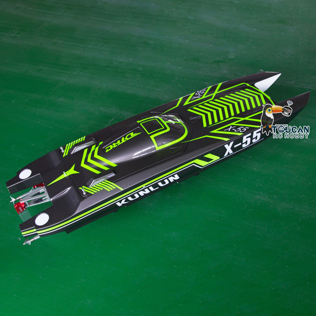 TOUCAN RC HOBBY DTRC X55 Waterproof RC High-speed Racing Boats 130km/h Remote Control Boat Model with Efficient Water Cooling Steering System