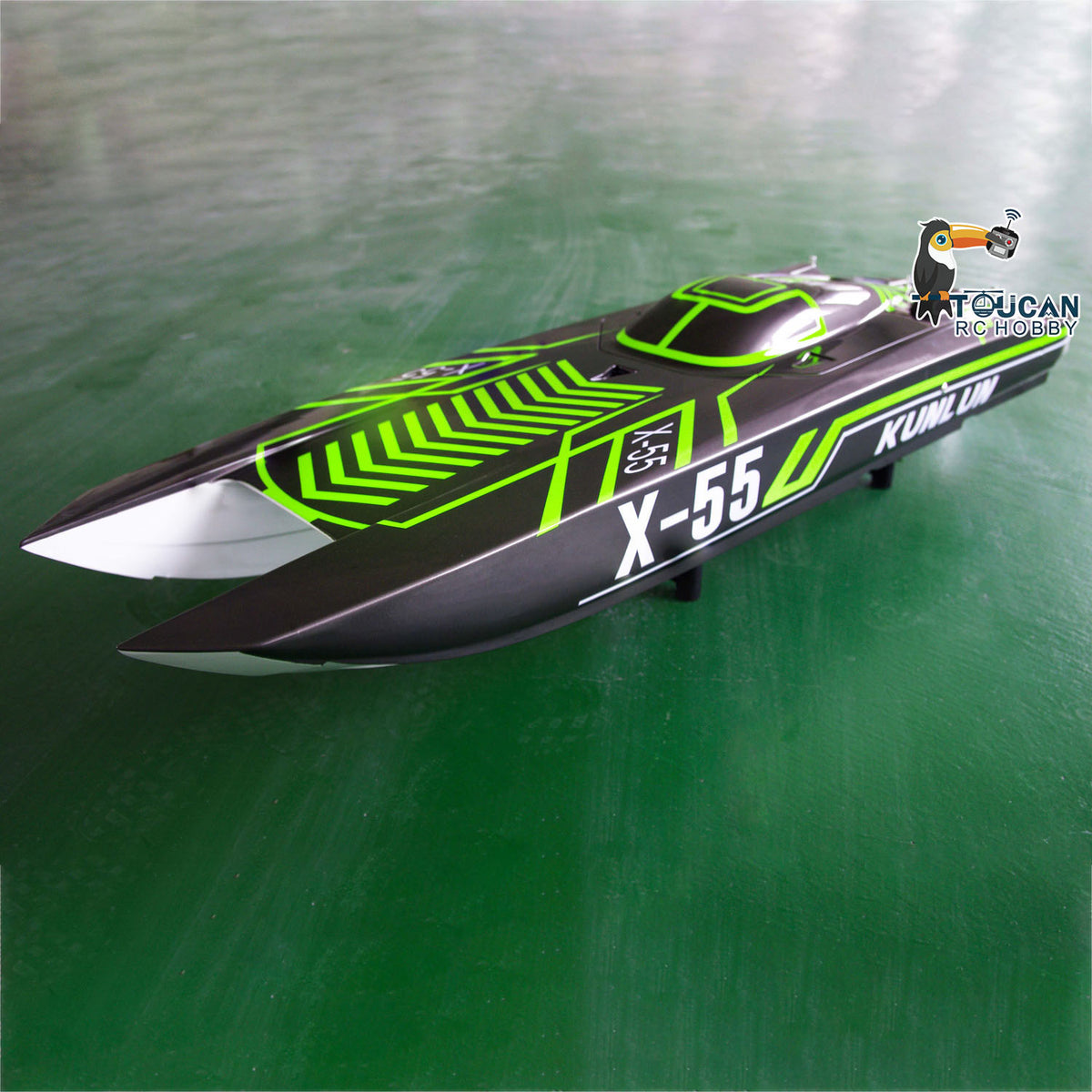 TOUCAN RC HOBBY DTRC X55 Waterproof RC High-speed Racing Boats 130km/h Remote Control Boat Model with Efficient Water Cooling Steering System