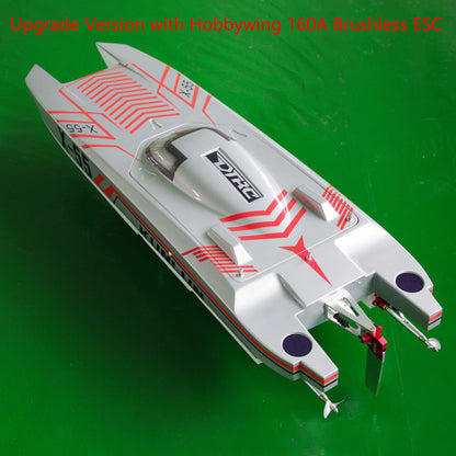 TOUCAN RC HOBBY DTRC X55 Waterproof Remote Control Racing Boats 130km/h High-speed RC Ship DIY Hobby Model ESC Motor Servo 1300*360*200mm PNP RTR
