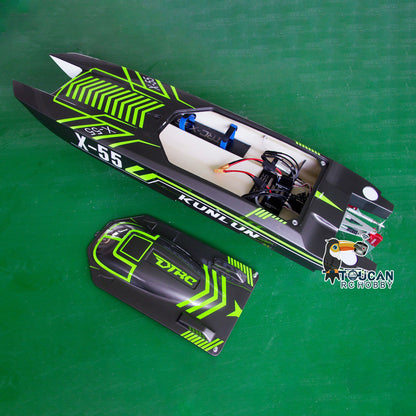 TOUCAN RC HOBBY DTRC X55 Waterproof RC High-speed Racing Boats 130km/h Remote Control Boat Model with Efficient Water Cooling Steering System