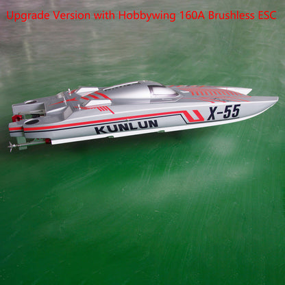 TOUCAN RC HOBBY DTRC X55 Waterproof Remote Control Racing Boats 130km/h High-speed RC Ship DIY Hobby Model ESC Motor Servo 1300*360*200mm PNP RTR