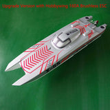 DTRC X55 Waterproof Remote Control Racing Boats 130km/h High-speed RC Ship DIY Hobby Model ESC Motor Servo 1300*360*200mm PNP RTR