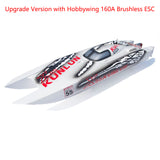 DTRC X55 Remote Control Racing Boats 130km/h High-speed Waterproof RC Ship Model DIY PNP RTR Verisons Fiberglass Hull ESC Servo