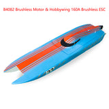 DTRC E33 RC Racing Boat High Speed 135KM/H Radio Control Fiber Glass Ship Model Metal Hardware 4082 Brushless Motor 160A ESC RTR