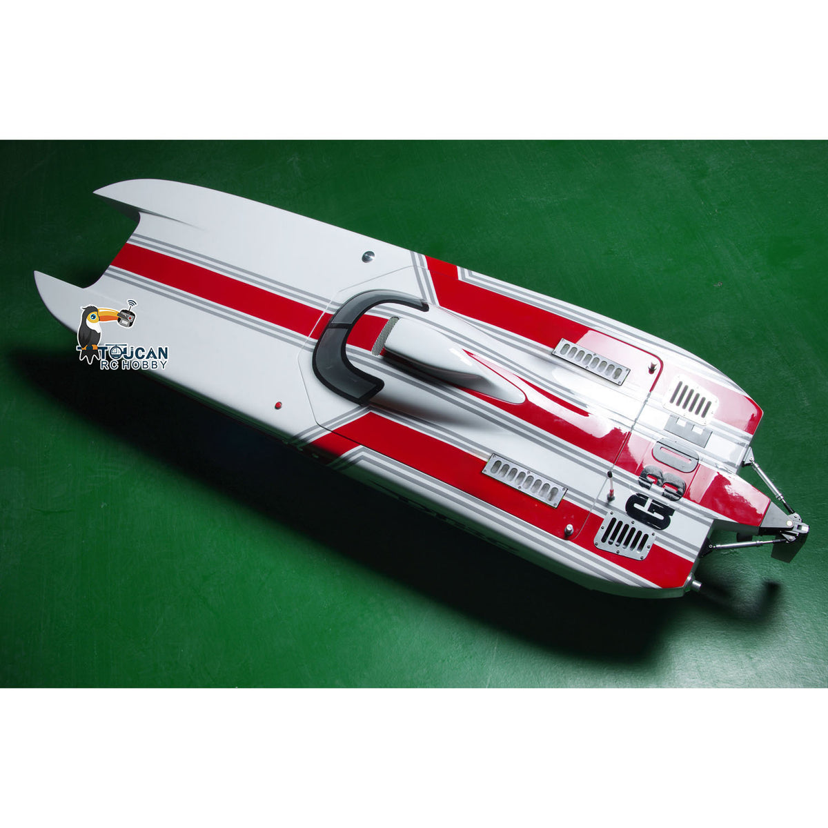 G30E Kevlar Rot und Weiß 30CC Vorlackiertes Benzin Racing ARTR RC Bootsmodell mit Funksystem Servo Flameout System CNC-Hardware