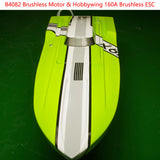 DTRC Fiber Glass Remote Control Racing Boat X79 High Speed RC Watercraft 4082 Brushless Motor 160A Waterproof ESC Servo Battery
