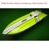 DTRC Kevlar Remote Control Racing Boat X79 High Speed RC Ship Model 160A Waterproof Brushless Motor ESC 3KG Servo No Battery
