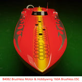 DTRC Fiber Glass Remote Control Racing Boat X79 High Speed RC Watercraft 4082 Brushless Motor 160A Waterproof ESC Servo Battery