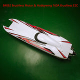 DTRC E33 RC Racing Boat High Speed 135KM/H Radio Control Fiber Glass Ship Model Metal Hardware 4082 Brushless Motor 160A ESC RTR