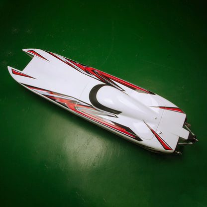 100 km/h Funkgesteuerte Rennboote DTRC E33 Kevlar Hochgeschwindigkeitsboot Wasserfahrzeugmodell RTR Kühlsystem Servo Dual Motor ESC