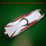 DTRC E33 RC Racing Boat High Speed 135KM/H Radio Control Fiber Glass Ship Model Metal Hardware 4082 Brushless Motor 160A ESC RTR