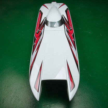 100 km/h Funkgesteuerte Rennboote DTRC E33 Kevlar Hochgeschwindigkeitsboot Wasserfahrzeugmodell RTR Kühlsystem Servo Dual Motor ESC