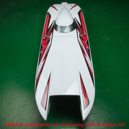DTRC E33 RC-Rennboot, Hochgeschwindigkeit, 135 km/h, Funksteuerung, Glasfaser-Schiffsmodell, Metallbeschläge, 4082 bürstenloser Motor, 180 A ESC, RTR