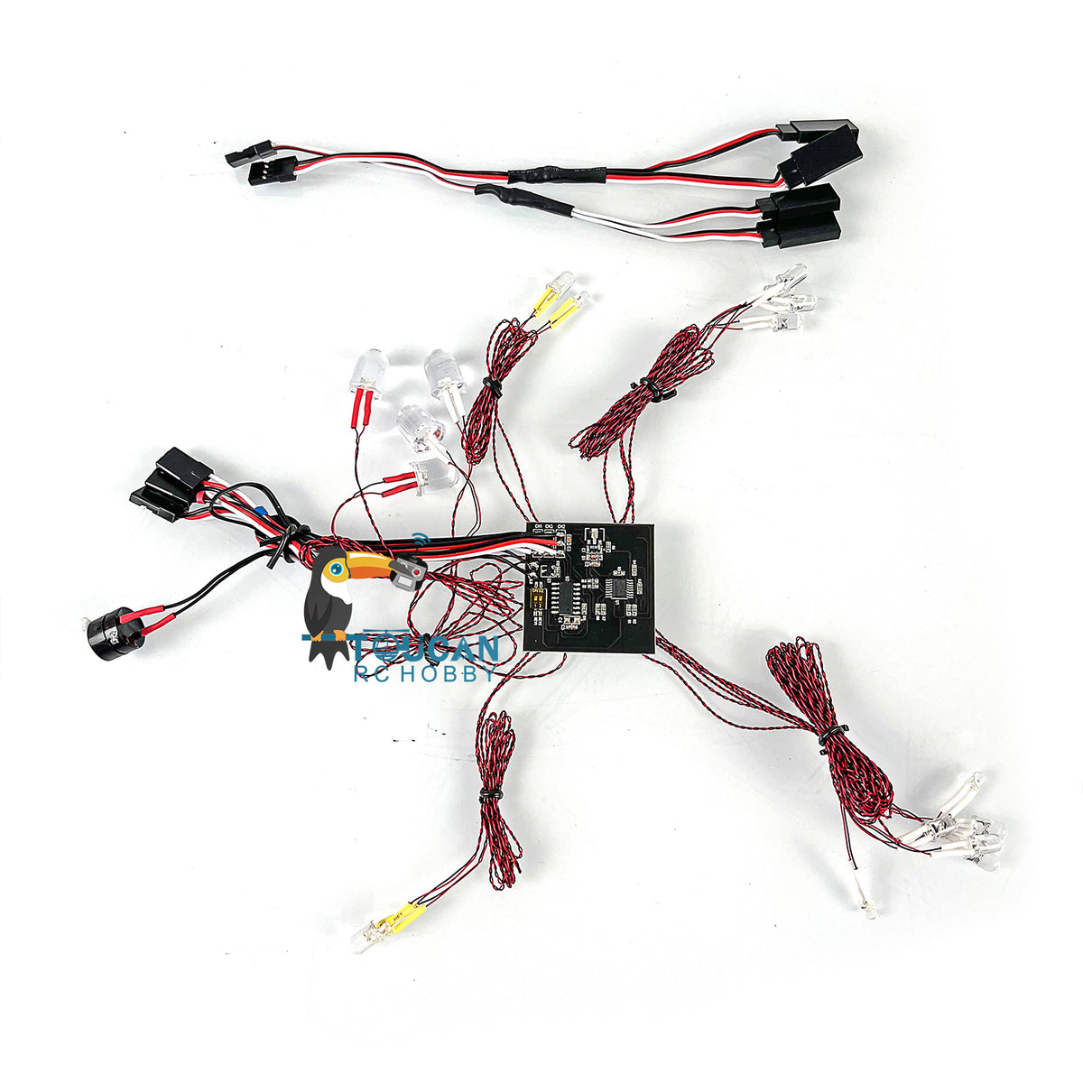 TOUCAN RC HOBBY JDM LED Light System DIY Parts for 1/14 Hydraulic RC Hydraulic Giant Mine Car Loader Tractor Truck Bulldozer Model for Builders