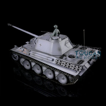Henglong TK7.0 Deutscher Panther G aus Kunststoff im Maßstab 1/16, fahrbereit, ferngesteuerter Modellpanzer 3879 mit 360-Grad-Turmketten und Kettenrädern