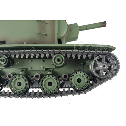 Henglong 1/16 TK7.0 Promotion Soviet KV-2 RTR RC Tank 3949 FPV Barrel Recoil 360 Degrees Turret Smoke IR BB Metal Tracks Sprockets Idlers Wheels Gearbox