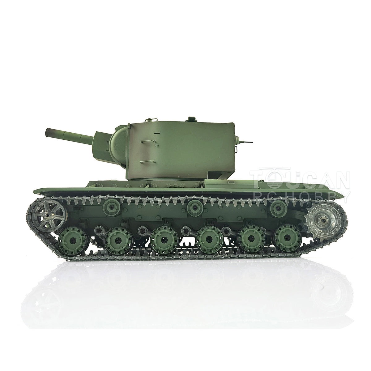 Verbesserter Henglong 1/16 TK7.0 Sowjetischer KV-2 Gigant, fahrbereit, ferngesteuerter Panzer, 3949, 360-Grad-Turm, FPV-Sound, Rauch, Metallketten