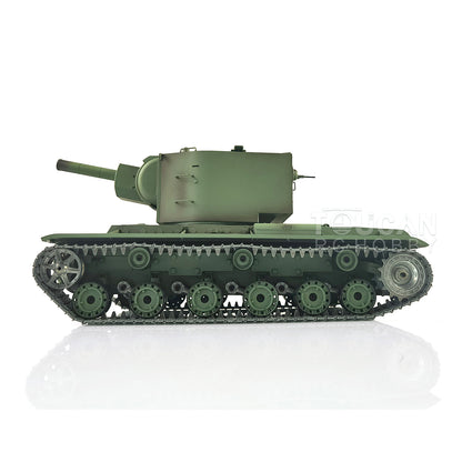 Verbesserter Henglong 1/16 TK7.0 Sowjetischer KV-2 Gigant, fahrbereit, ferngesteuerter Panzer, 3949, 360-Grad-Turm, FPV-Sound, Rauch, Metallketten