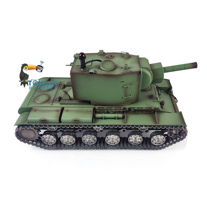 Henglong 1/16 TK7.0 Profession Soviet KV-2 Gigant 3949 RTR RC Tank BB IR 360 Degrees Turret Barrel Recoil Metal Gearbox Track Sprockets Idlers Road Wheels