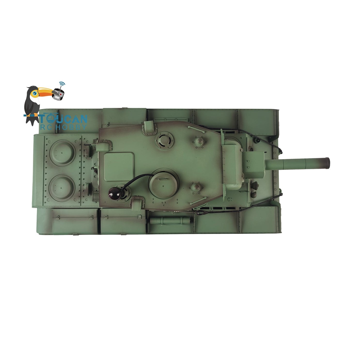 Henglong 1/16 TK7.0 Profession Soviet KV-2 Gigant 3949 RTR RC Tank BB IR 360 Degrees Turret Barrel Recoil Metal Gearbox Track Sprockets Idlers Road Wheels