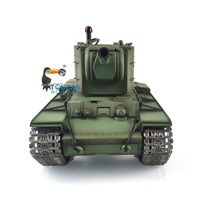 Henglong 1/16 TK7.0 Profession Soviet KV-2 Gigant 3949 RTR RC Tank BB IR 360 Degrees Turret Barrel Recoil Metal Gearbox Track Sprockets Idlers Road Wheels