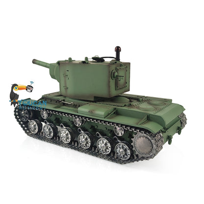 Henglong 1/16 TK7.0 Profession Soviet KV-2 Gigant 3949 RTR RC Tank BB IR 360 Degrees Turret Barrel Recoil Metal Gearbox Track Sprockets Idlers Road Wheels