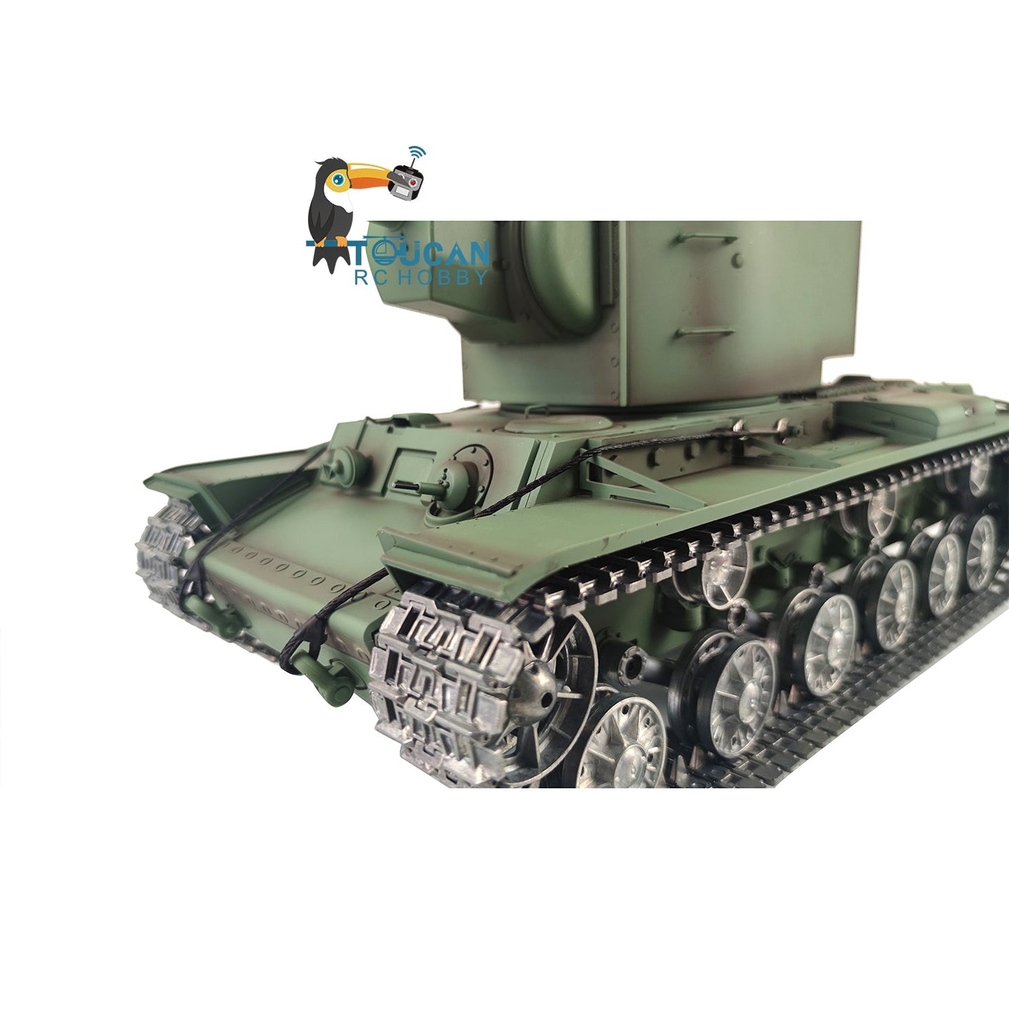 Henglong 1/16 TK7.0 Profession Soviet KV-2 Gigant 3949 RTR RC Tank BB IR 360 Degrees Turret Barrel Recoil Metal Gearbox Track Sprockets Idlers Road Wheels