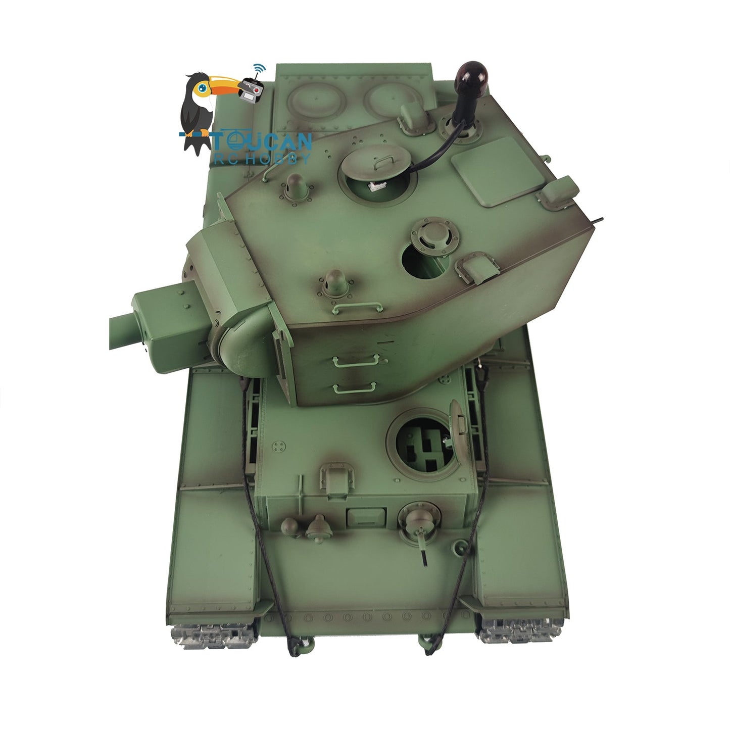 Henglong 1/16 TK7.0 Profession Soviet KV-2 Gigant 3949 RTR RC Tank BB IR 360 Degrees Turret Barrel Recoil Metal Gearbox Track Sprockets Idlers Road Wheels