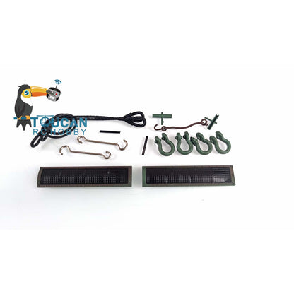 Plastic Tracks Sprockets Road Wheels Idlers Telescopic Barrel Accessories Pack Decal For Henglong DIY 1/16 RC 3878 Tank Model