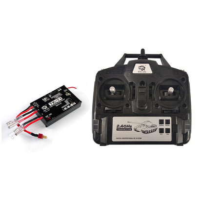 1/16 Scale RC Henglong Tank Model 2.4Ghz 7.1 Generation Transmitter Multi-Function Main Board T90 Tiger I Sound Bind Wire DIY