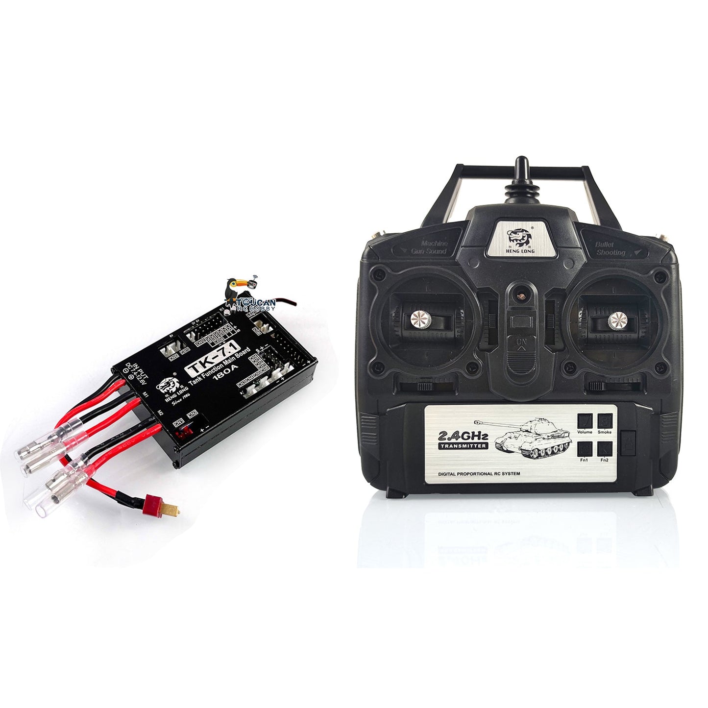 Henglong 1/16 Scale RC Tank Model Radio Control System 2.4Ghz 7.1 Generation Transmitter Main Board Leopard 2A6 M1A2 Sound