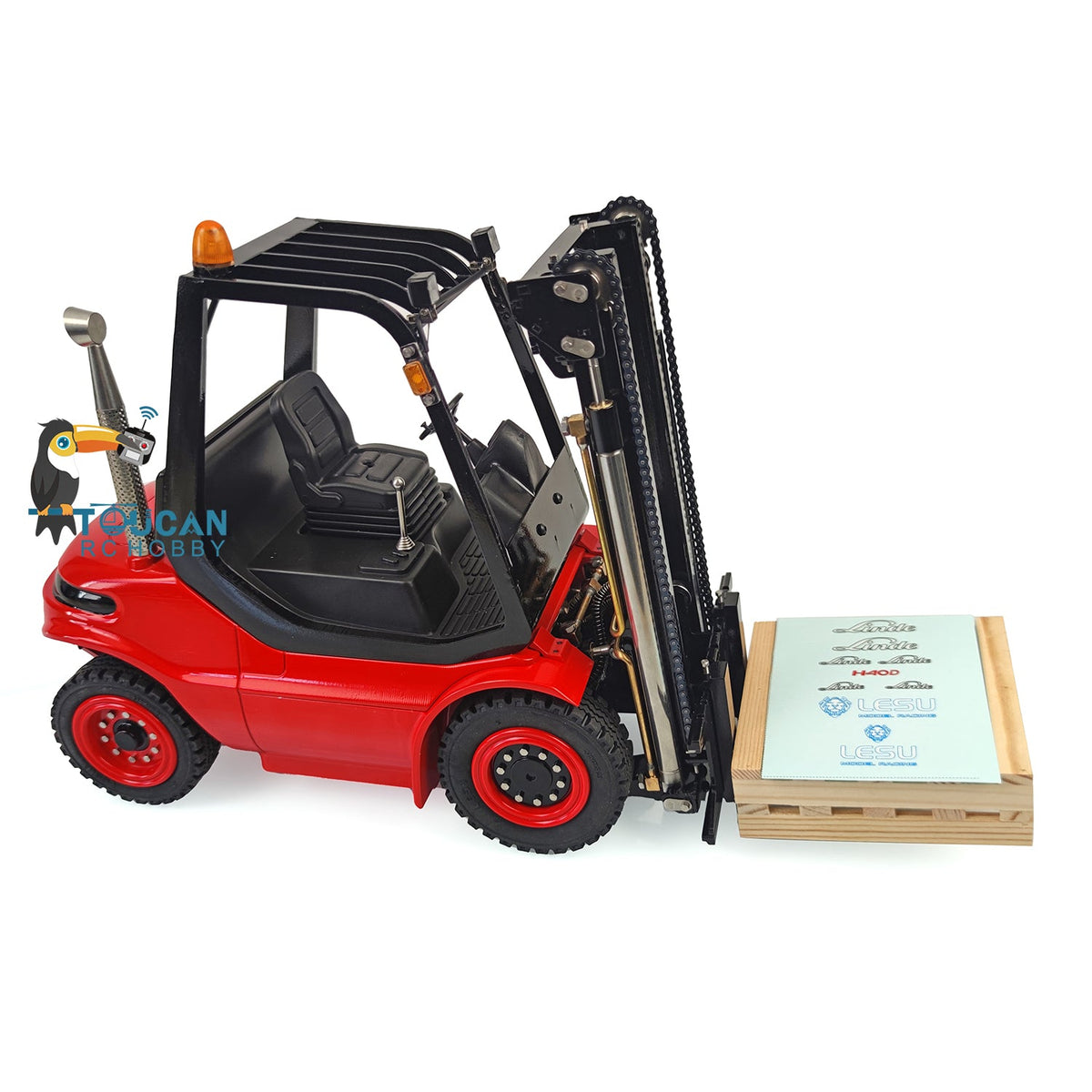TOUCAN RC HOBBY LESU RC 1/14 Hydraulic forklift Transfer Car Truck Model ESC Motor Light Sound System Metal Front Rear Wheel Hub Toolbox