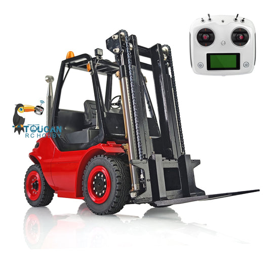 TOUCAN RC HOBBY LESU RC 1/14 Hydraulic forklift Transfer Car Truck Model ESC Motor Light Sound System Metal Front Rear Wheel Hub Toolbox