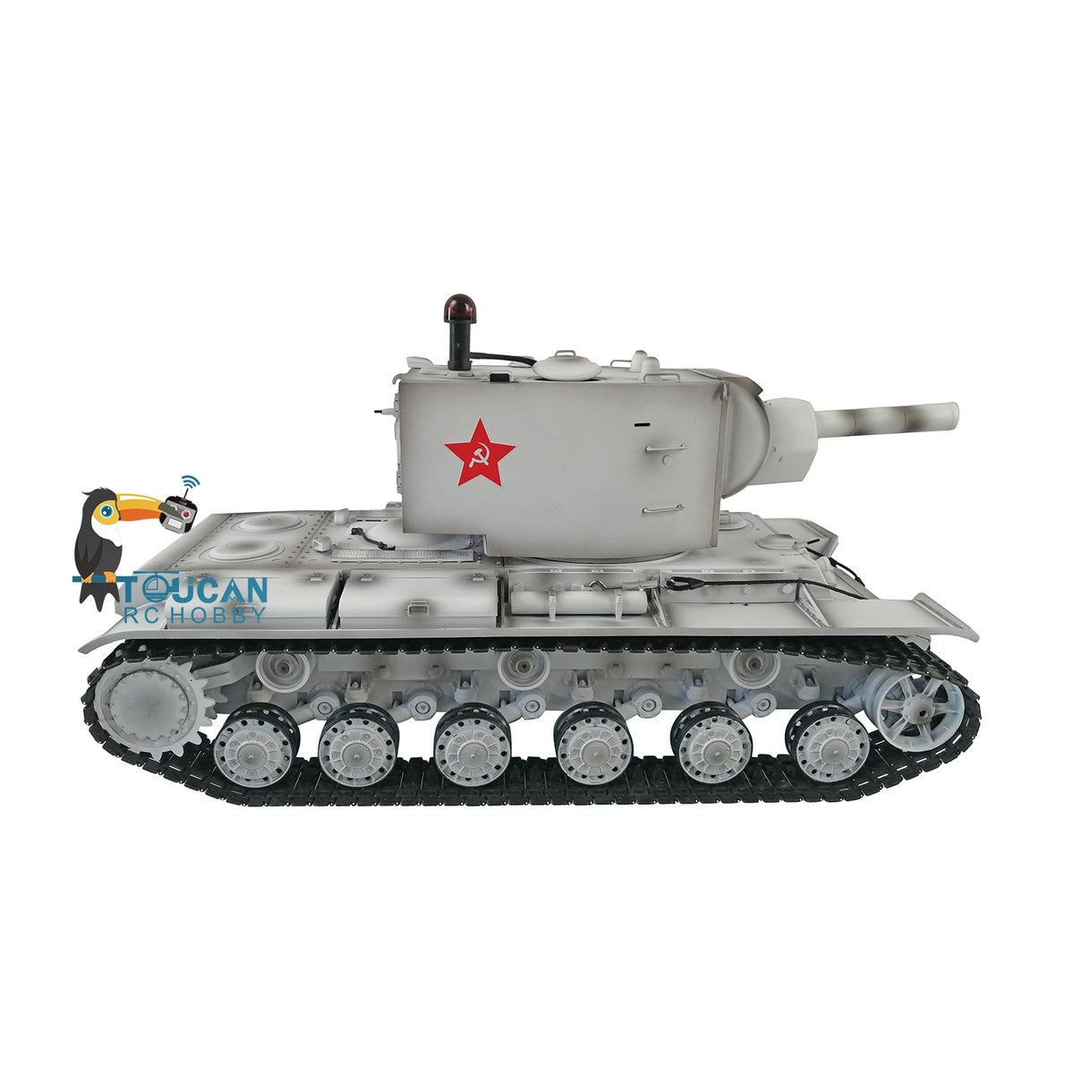 Henglong 1/16 TK7.0 Promotion Soviet KV-2 RTR RC Tank 3949 with Barrel Recoil BB IR Smoke Effect Metal Tracks Sprockets Idlers Wheels