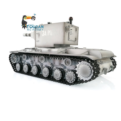 Henglong 1/16 TK7.0 Soviet KV-2 Gigant 3949 RTR RC Tank Barrel Recoil BB IR 360 Degrees Turret Metal Tracks Gearbox Sprockets Idlers Road Wheels