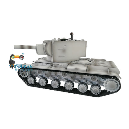Verbesserter Henglong 1/16 TK7.0 Sowjetischer KV-2 Gigant, fahrbereit, ferngesteuerter Panzer, 3949, 360-Grad-Turm, FPV-Sound, Rauch, Metallketten