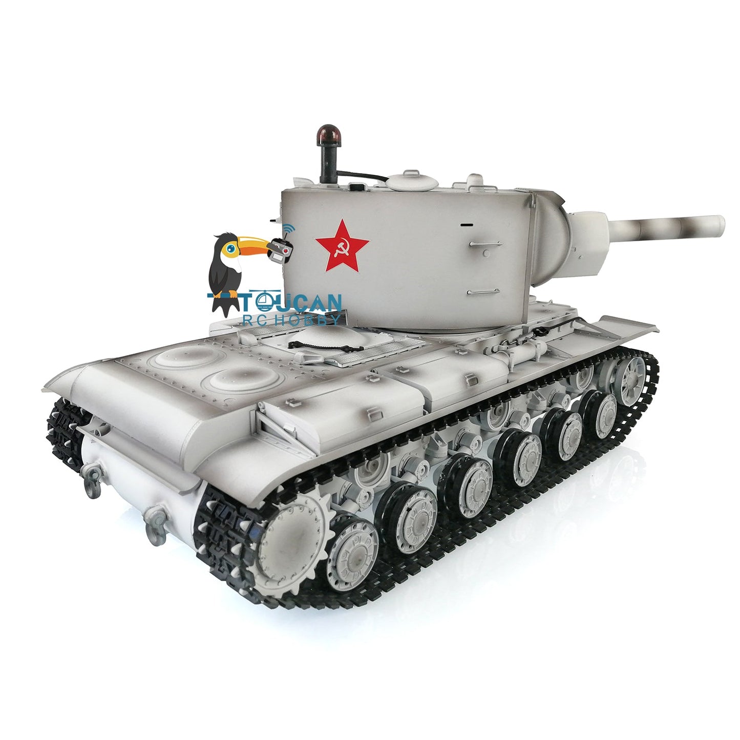 Henglong 1/16 TK7.0 Promotion Soviet KV-2 RTR RC Tank 3949 with Barrel Recoil BB IR Smoke Effect Metal Tracks Sprockets Idlers Wheels
