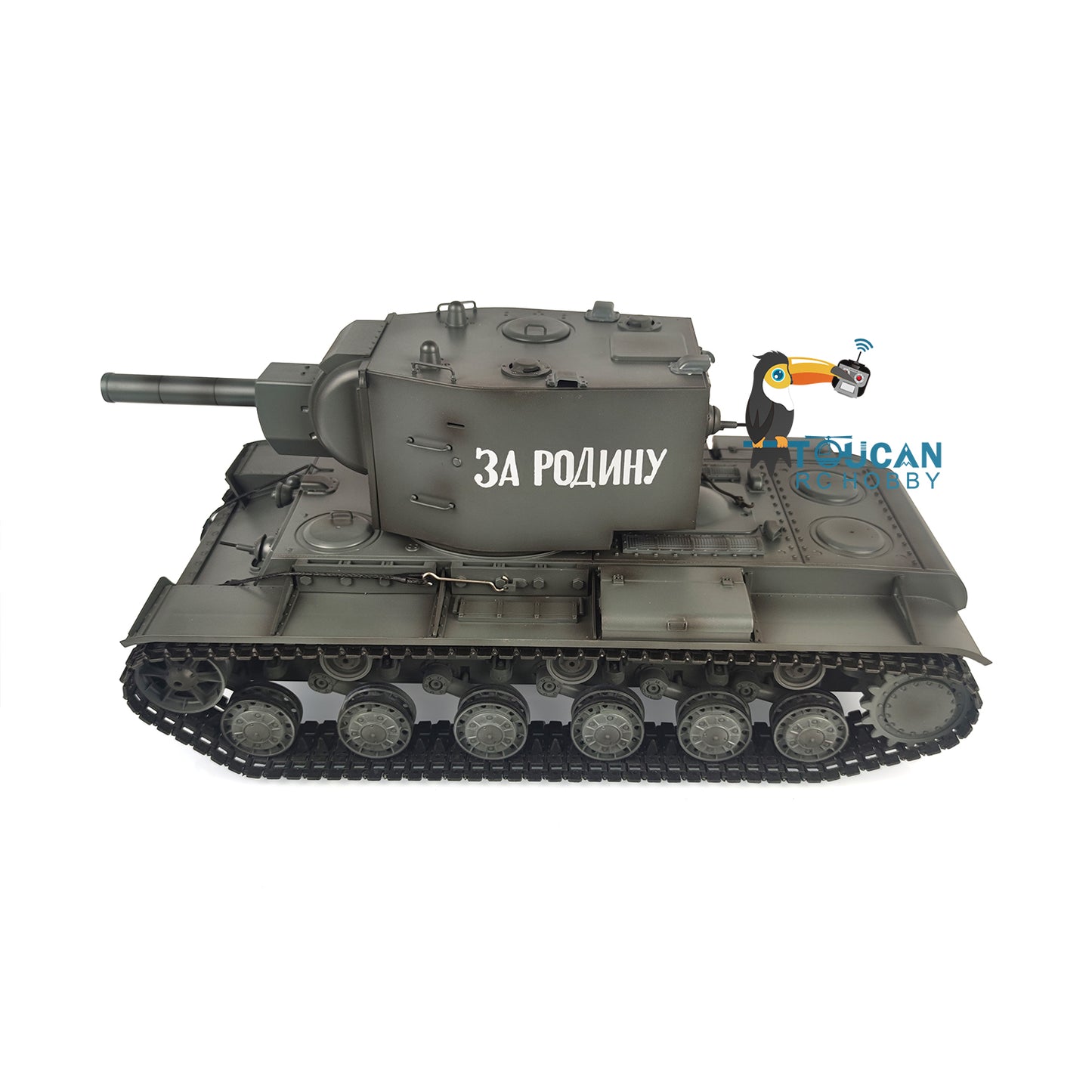 Henglong 1/16 TK7.0 Sowjetischer KV-2 Gigant, betriebsbereit, ferngesteuerter BB-IR-Panzer, 3949 Metalllaufräder, Laufrückstoß, FPV
