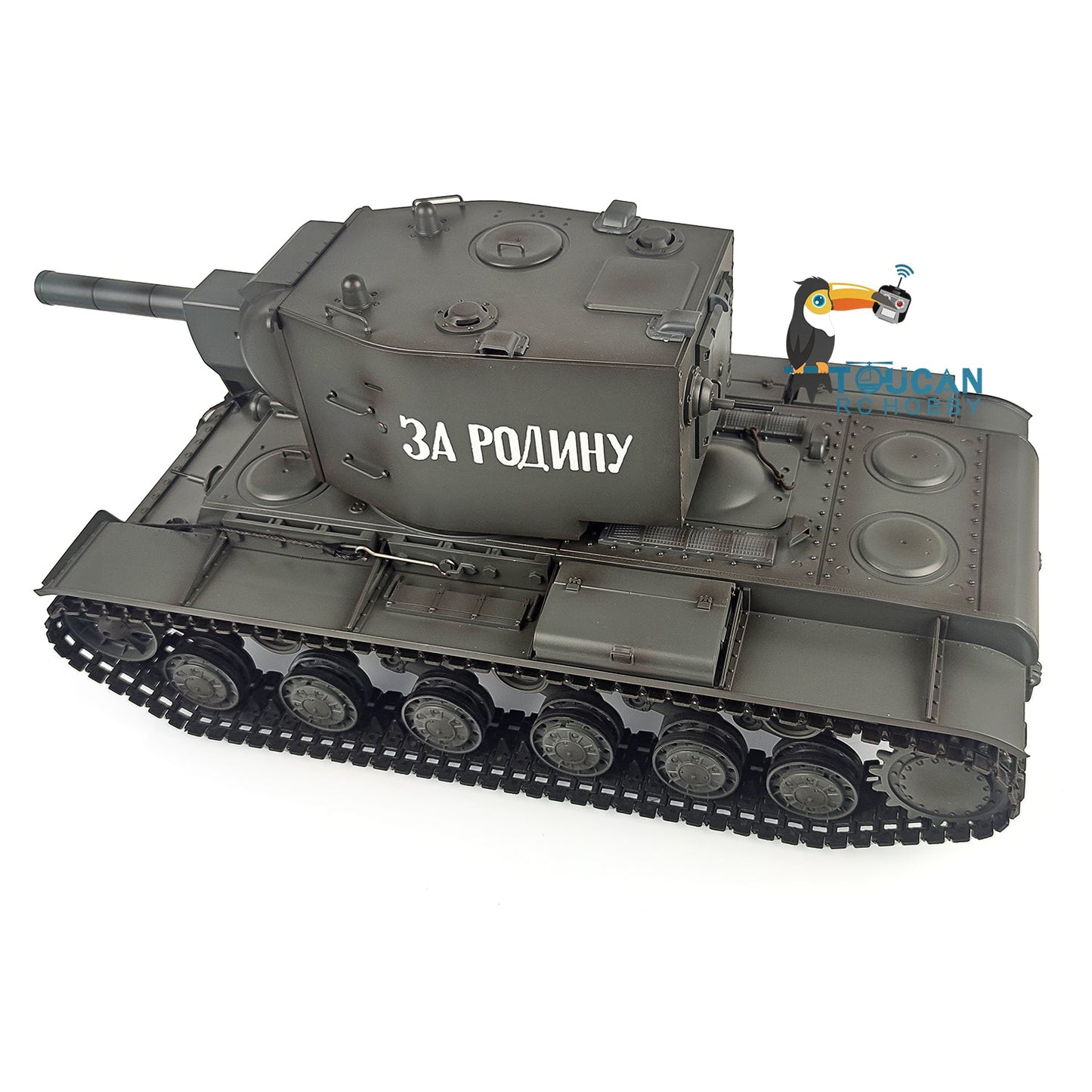 Henglong 1/16 TK7.0 Soviet KV-2 Gigant 3949 RTR RC Tank Barrel Recoil BB IR 360 Degrees Turret Metal Tracks Gearbox Sprockets Idlers Road Wheels