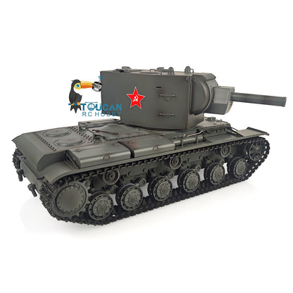 Henglong 1/16 TK7.0 Soviet KV-2 Gigant 3949 RTR RC Tank Barrel Recoil BB IR 360 Degrees Turret Metal Tracks Gearbox Sprockets Idlers Road Wheels