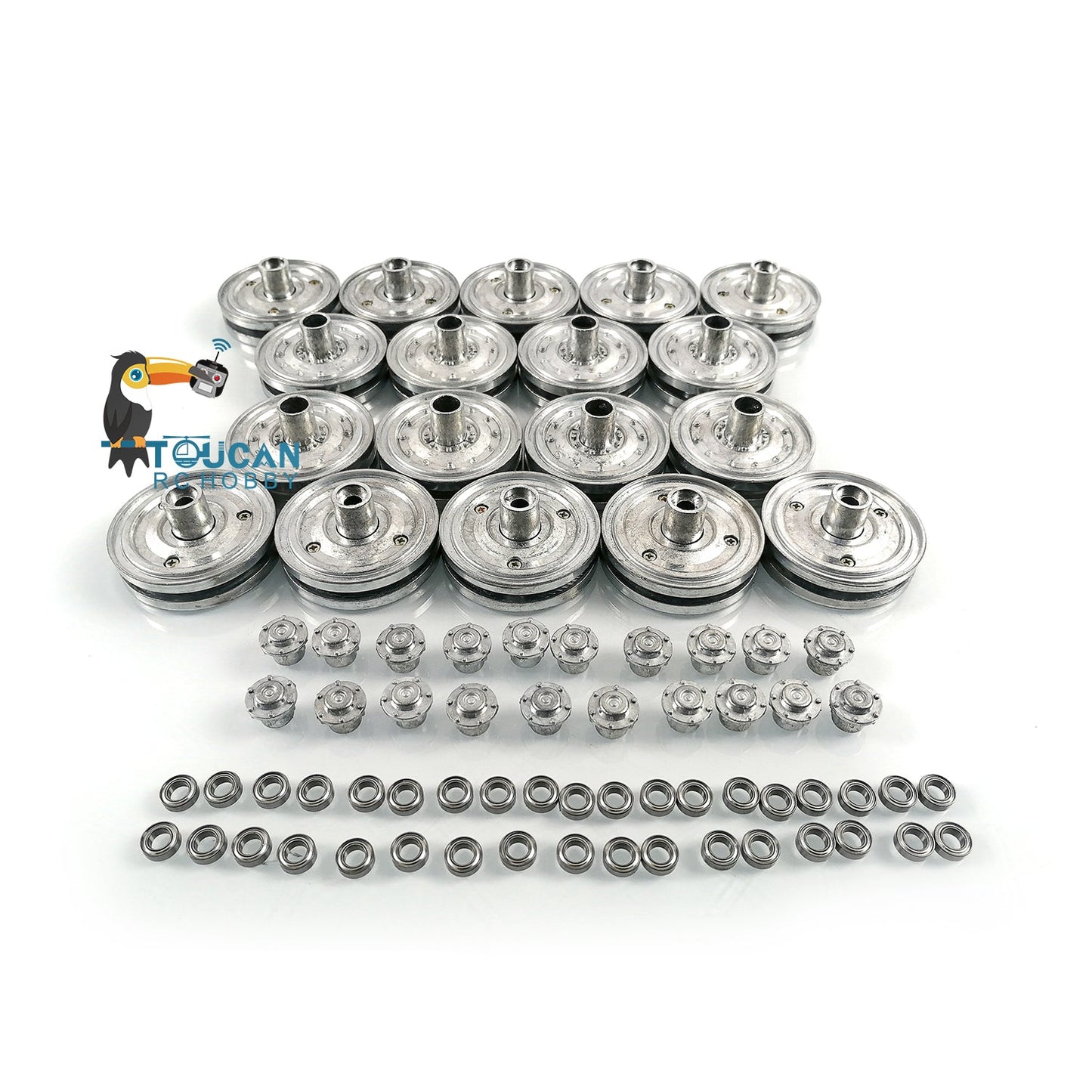 IN Stock Heng Long Metal Road Wheels Without Suspension Arms Suitable For 1/16 TK60 TK70 German King Tiger RC Tank 3888A Spare Parts
